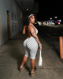 Polka Dot Printed Cute Girl Jumpsuit