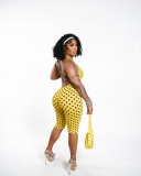 Polka Dot Printed Cute Girl Jumpsuit