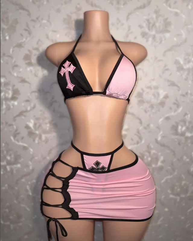 3pcs Printed Set Women Swimwear S-XL