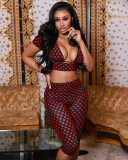 3pcs Set Polka Dot Printed Summer Set S-L