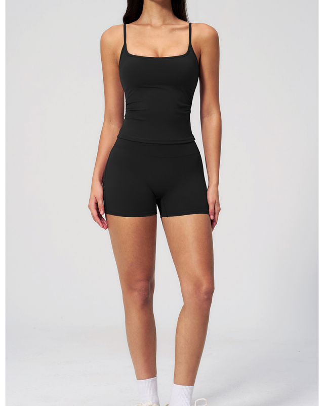 OEM Black Summer Two Piece Yoga Set S-L