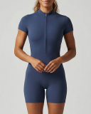 OEM Elastic Women Yoga Short Sleeve Yoga Jumpsuit S-XL