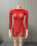 Long Sleeve Women Mesh Sexy Jumpsuit One Size