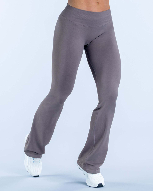 OEM Logo Printed Women Bell-Bottom Pants XS-XL