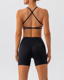 OEM Printed Logo Summer Yoga Running Two Piece Short Set S-XL