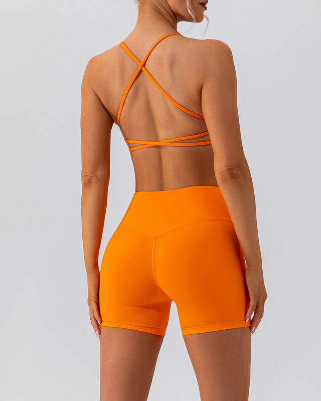 OEM Printed Logo Summer Yoga Running Two Piece Short Set S-XL