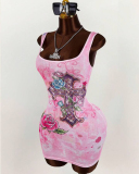 New Arrival Printed Sleeveless Women Summer Dress S-XL
