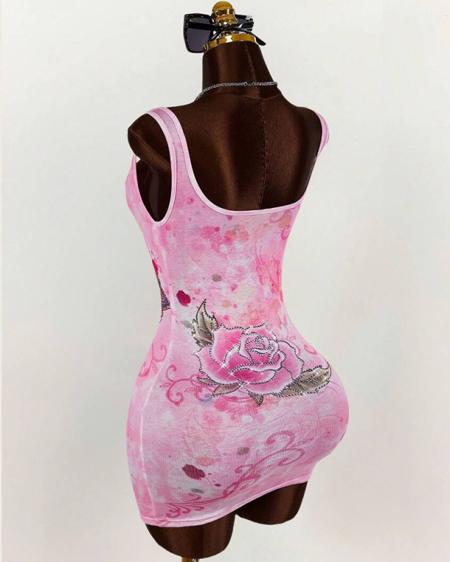 New Arrival Printed Sleeveless Women Summer Dress S-XL