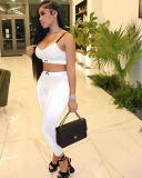 Solid Color Women Summer Trendy Two Piece Pant Set S-XL