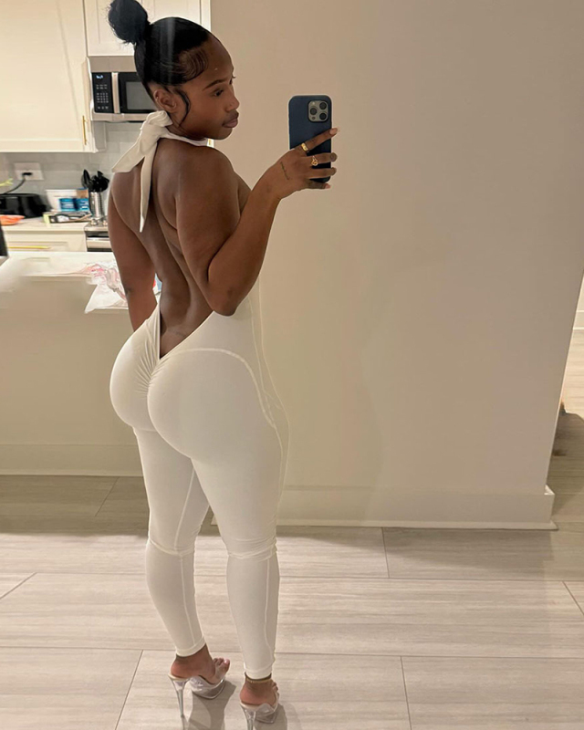 Backless Open Back Sleeveless Women Jumpsuit S-L