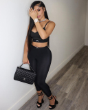 Solid Color Women Summer Trendy Two Piece Pant Set S-XL