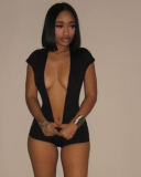 Women Solid Tight Deep V Neck Slim Mini Rompers S-XL