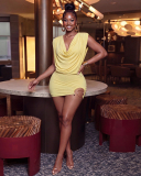 Solid Color Women New Summer Mini Dress S-XXL