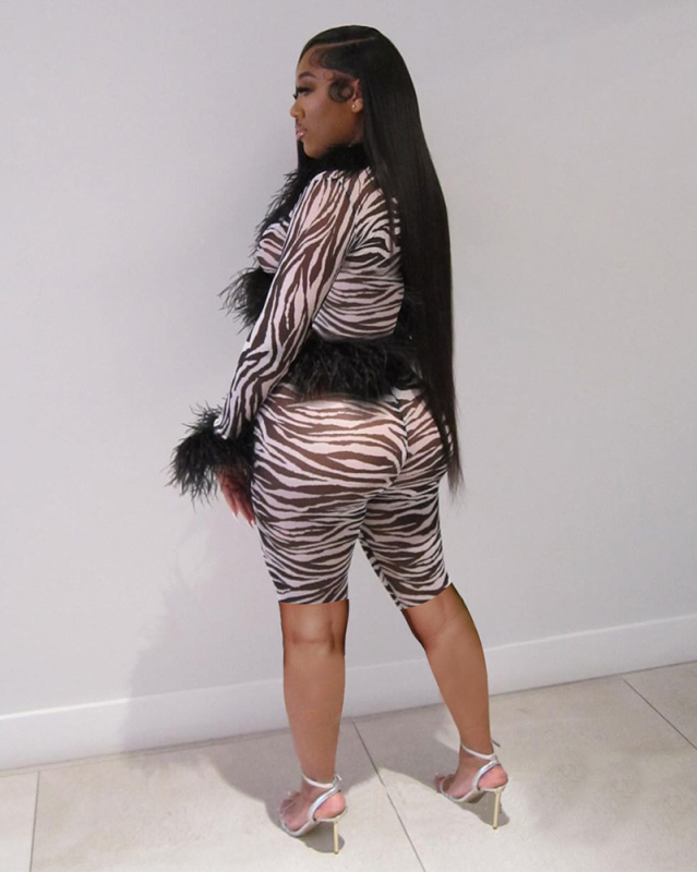 Black Mesh Women Two Piece Short Set S-XL