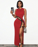 High Cut Women Irregular Long Dress XS-L