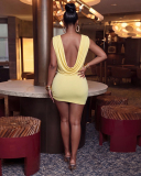Solid Color Women New Summer Mini Dress S-XXL