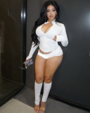 Fashion Long Sleeve Top Shorts Knee Protect Three Piece Set  S-L