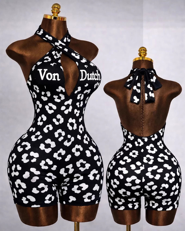 Printed Sleeveless Summer Hot Jumpsuit S-2XL
