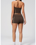 OEM Printed Logo Summer Comfort Two Piece Yoga Set S-XL