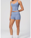 OEM Printed Logo Summer Comfort Two Piece Yoga Set S-XL