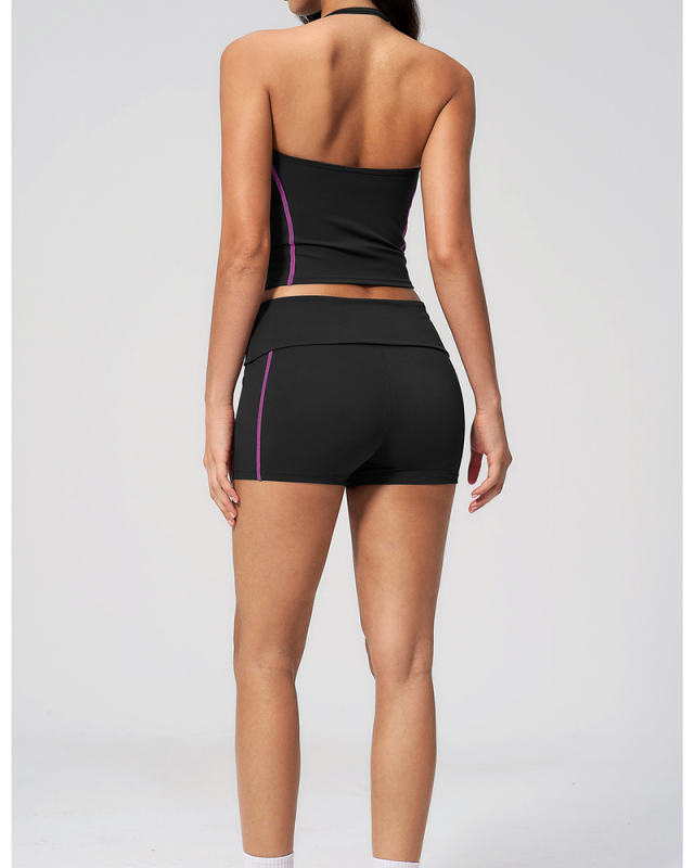 OEM Printed Logo Summer Comfort Two Piece Yoga Set S-XL