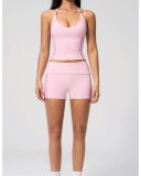 OEM Printed Logo Summer Comfort Two Piece Yoga Set S-XL