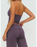 OEM Printed Logo V-neck Women Yoga Sport Bra S-XL