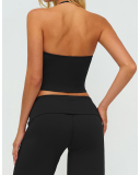 OEM Printed Logo V-neck Women Yoga Sport Bra S-XL
