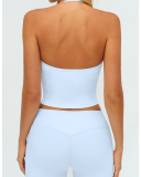 OEM Printed Logo V-neck Women Yoga Sport Bra S-XL