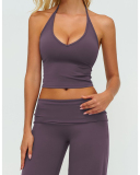 OEM Printed Logo V-neck Women Yoga Sport Bra S-XL