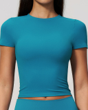 OEM Printed Logo Breathable Women Yoga T Shirt S-XL