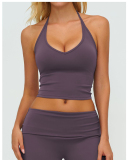 OEM Printed Logo V-neck Women Yoga Sport Bra S-XL
