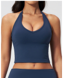 OEM Printed Logo V-neck Women Yoga Sport Bra S-XL