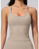 OEM Women's Fitted Athletic Tank Top Yoga Vest S-XL
