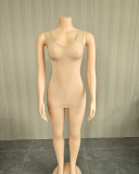 Sleeveless Women See Through Short Dress One size