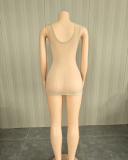 Sleeveless Women See Through Short Dress One size