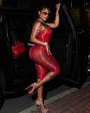Whoesale Elastic Sexy See Through Two Piece Short Set one size