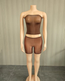 Wholesale Mesh Women Summer Short Set One size