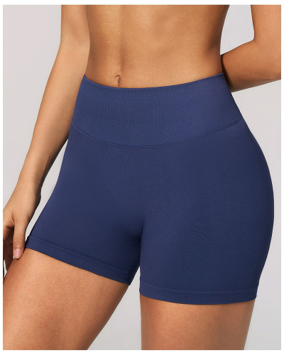 OEM Logo Printed Sporty High Waist Yoga Running Shorts S-XL