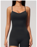 OEM Printed Logo Backless Women Yoga Jumpsuit S-XL