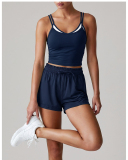 OEM Printed Logo Wholesale Running Sporty Two Piece Short Set S-XL