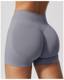 OEM Logo Printed Sporty High Waist Yoga Running Shorts S-XL