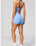 OEM Printed Logo Backless Women Yoga Jumpsuit S-XL