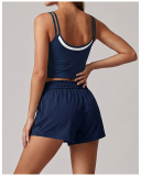 OEM Printed Logo Wholesale Running Sporty Two Piece Short Set S-XL