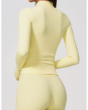 OEM Logo Printed Wholesale Long Sleeve Yoga Coat S-XL