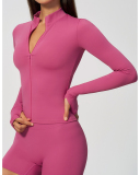 OEM Logo Printed Wholesale Long Sleeve Yoga Coat S-XL