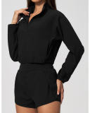 OEM Logo Women Long Sleeve Breathable Yoga Coat S-XL