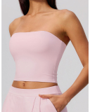 OEM Logo Printed Strapless Women Yoga Sporty Vest S-XL