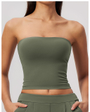 OEM Logo Printed Strapless Women Yoga Sporty Vest S-XL
