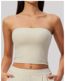 OEM Logo Printed Strapless Women Yoga Sporty Vest S-XL